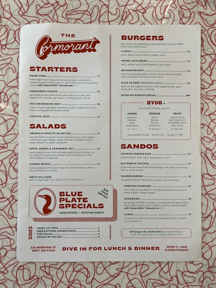 Menu The Cormorant-2